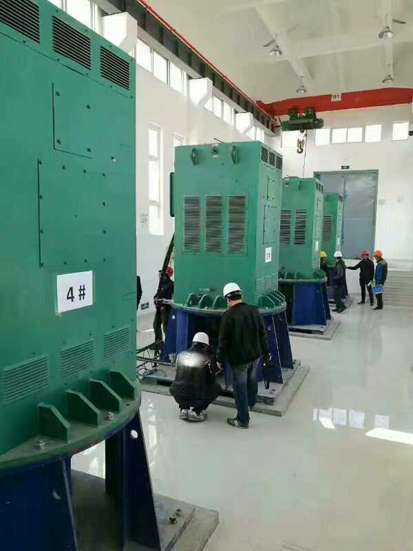 YKK7108-12某污水处理厂使用我厂的立式高压电机安装现场